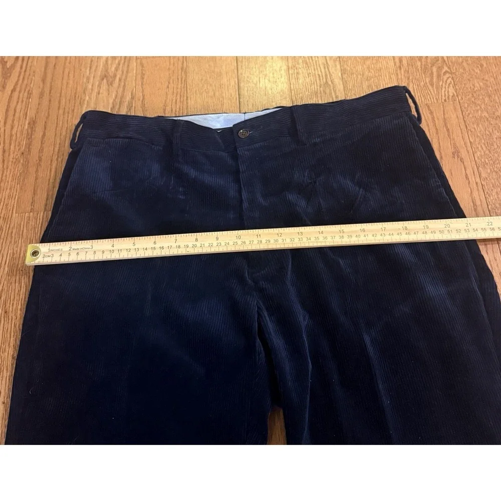 Polo Ralph Lauren Corduroy Pants 36x30 Navy Blue Stretch Classic Fit Trousers